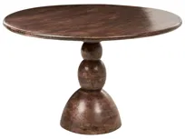 Stół do jadalni SILVON Ciemnobrązowy 120 cm 120 cm Drewno mango