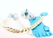 Strój Elsa Korona Diadem Różdżka Warkocz Rękawiczki Księżniczki Kraina Lodu