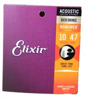 Struny do Gitary Akustycznej Elixir Nanoweb 10-47