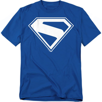 Superman T-Shirt Unisex Dla Dorosłych Logo Z Bawełny 2025 (3XL / Lazurowy) SUPERMAN