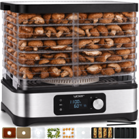 Suszarka do grzybów owoców Yoer 630W duża 15L INOX Timer +Termoobieg +6 sit Yoer