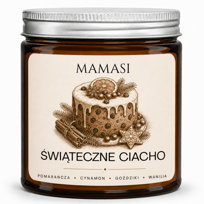 Świąteczne Ciasto Świeca Sojowa Zapachowa Na Prezent Upominek Elegancka
