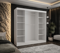 SZAFA PRZESUWNA 3D 150x205 BIAŁA -NISKA- UCHWYT ZWYKŁY