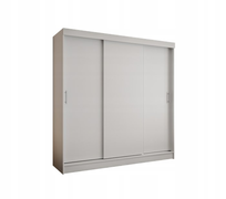SZAFA PRZESUWNA 3D 160x205 BIAŁA -NISKA- UCHWYT ZWYKŁY
