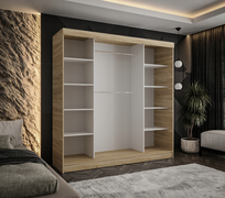 SZAFA PRZESUWNA 3D 190x205 DĄB SONOMA -NISKA- NA WYMIAR