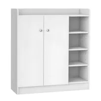 Szafka na buty HOMCOM z 4 przegrodami, szafka na buty, na 12 par butów, 83 x 30 x 90 cm, biała