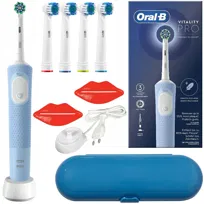 Szczoteczka elektryczna ORAL-B Vitality Pro D103 - niebieska końcówki etui timer 3 tryby czyszczenia zestaw podróżny