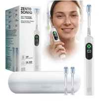 Szczoteczka soniczna ZENT® SoniQ 2.0 z technologią Dual-Motion™, 38 400 wibracji/min, 4 tryby pracy, timer 2 min, ładowanie USB-C, etui podróżne, Biała