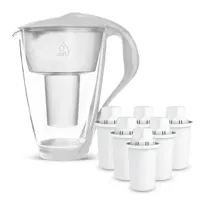 Szklany dzbanek filtrujący Dafi CRYSTAL LED 2 l biały + 6 filtrów classic