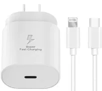 Szybka Ładowarka Smartiee 25W USB-C + Kabel USB-C-Lightning do iPhone, iPad, AirPods (Zestaw)