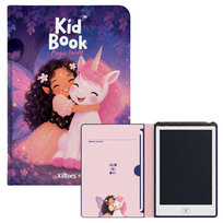 Tablet graficzny z kartami pracy do rysowania KidBook Kidinex - Magic Forest