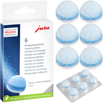 TABLETKI CZYSZCZĄCE 3-FAZOWE DO EKSPRESU DO CZYSZCZENIA JURA 6 SZT. JURA