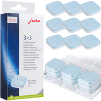 TABLETKI ODKAMIENIAJĄCE DO EKSPRESU 3X3 DO ODKAMIENIANIA JURA 9 SZT JURA