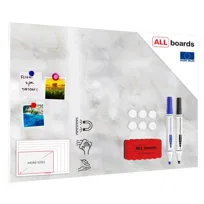 Tablica na magnesy METALboards, marmur 90x60 cm