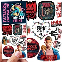 TATUAŻE DLA DZIECI ZMYWALNE TYMCZASOWE STRANGER THINGS WZORY JAKOŚĆ