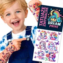 TATUAŻE ZMYWALNE DLA DZIECI DZIECIĘCE JEDNOROŻCE UNICORN KOŃ JAKOŚĆ WODNE
