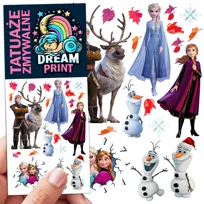TATUAŻE ZMYWALNE DLA DZIECI FROZEN KRAINA LODU WZORY ORYGINALNE