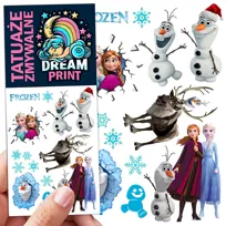 TATUAŻE ZMYWALNE DLA DZIECI FROZEN KRAINA LODU WZORY ORYGINALNE