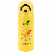 TERMOS DLA DZIECI METALOWY SITKO 430 ml ŻÓŁTY Z UCHWYTEM KITE
