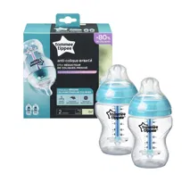 Tommee Tippee, Butelki do karmienia, antykolkowe, 2x260 ml