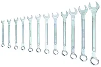 Top Tools, Klucze płasko-oczkowe 6-22 mm, zestaw 12 szt., 35D357