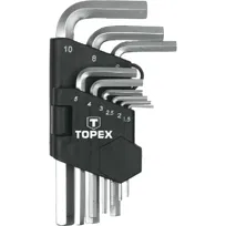 TOPEX, Klucze sześciokątne 1.5-10 mm, zestaw 9 szt., 35D955