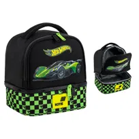 Torba termiczna na lunchbox dla chłopców dwukomorowy suwak Hot Wheels Kite