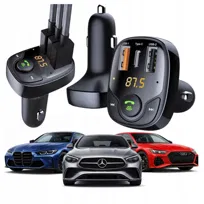 Transmiter Fm Bluetooth Bt z Ładowarką samochodową 5.0 2X Usb A 1X Usb C Microsd B301 USB TYP C Szybkie ładowanie zestaw głośnomówiący 36W USB-C PD 20W QC3.0 muzyka z telefonu w aucie