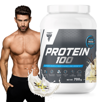TREC PROTEIN 100 ODŻYWKA BIAŁKOWA WPC Koncentrat Białka Serwatkowego|700 g Trec Nutrition