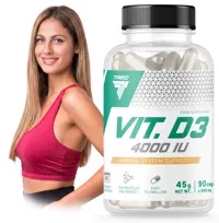 TREC VITAMIN D3 4000 IU Wsparcie Układu Odpornościowego Mięśni WITAMINA D3|90 kapsułek