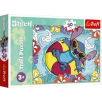 Trefl, Puzzle Standard dla dzieci, Lilo & Stitch na wakacjach, 30 el.