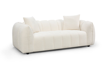 Trzyosobowa sofa prosta z tkaniny w stylu 