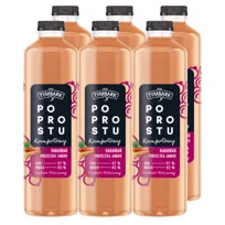Tymbark Po prostu Napój kompotowy rabarbar porzeczka jabłko 1,25 l x 6 kcal