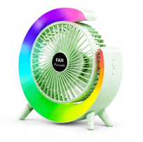 WIATRAK WENTYLATOR BIURKOWY RGB LED NA USB 23,5CM