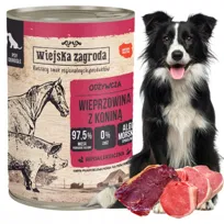 Wiejska Zagroda Karma Mokra Dla Psa Hipoalergiczna Wieprzowina Konina 400G