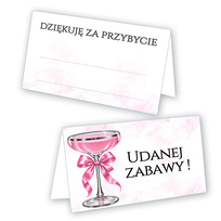 Winietki na Stół na Imprezę Kieliszek - 10 sztuk (s)