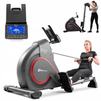 Wioślarz Elektromagnetyczny Smart Składany Ergometr Trenażer Kinomap 140kg Hop-Sport