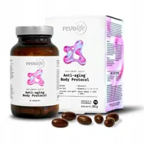 Witamina ADEK Koenzym Q10, Astaksantyna Luteina Anti-Aging Body Protocol Revolife 90 kapsułek