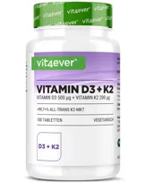 WITAMINA D3 20000 IU + K2 200 mcg 100 TABLETEK WSPARCIE DLA KOŚCI I UKŁADU KRĄŻENIA VIT4EVER