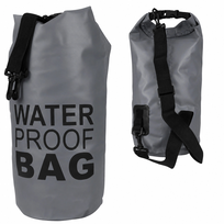 Worek wodoodporny wodoszczelny żeglarski na kajak plecak torba bag 20l szary PVC worek survivalowy turystyczny na spływ plażę rejs camping trekking wo