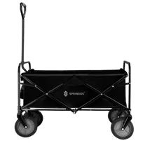 Wózek ogrodowy, turystyczno-plażowy, transportowy, składany 80 kg czarny