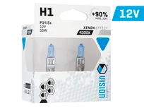 Żarówki VISION arctic white H1 12V 55W P14,5s U E4 +90%, 2 szt. 4300K