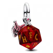 Zawieszka Charms SREBRO 925 Koralik Stranger Things Kość Hellfire Club