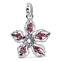 Zawieszka Charms SREBRO 925 Koralik Stranger Things Kwiat Demogorgona