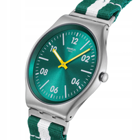 Zegarek Swatch CASUAL STRIPE stalowy zielony SS07S149 Unisex Nowy Swatch