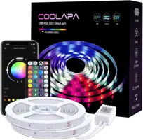 Zestaw 2x taśma LED oświetleniowych RGB 20 m z pilotem do sypialni, kuchni, dekoracji, sterowane aplikacją, LED 5050