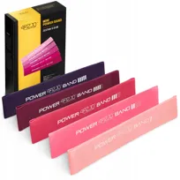 Zestaw 5 Gum Do Ćwiczeń Mini Band Różowe