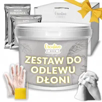 Zestaw do odlewu gipsowego splecionych dłoni 3D prezent dla pary gips 1kg