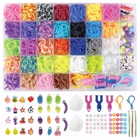 Zestaw do robienia bransoletek biżuterii diy gumki charms kreatywny 2700szt