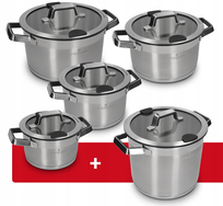 Zestaw garnków 8 el. Klassiker PRO Black Zwieger + Garnek wysoki 22 cm